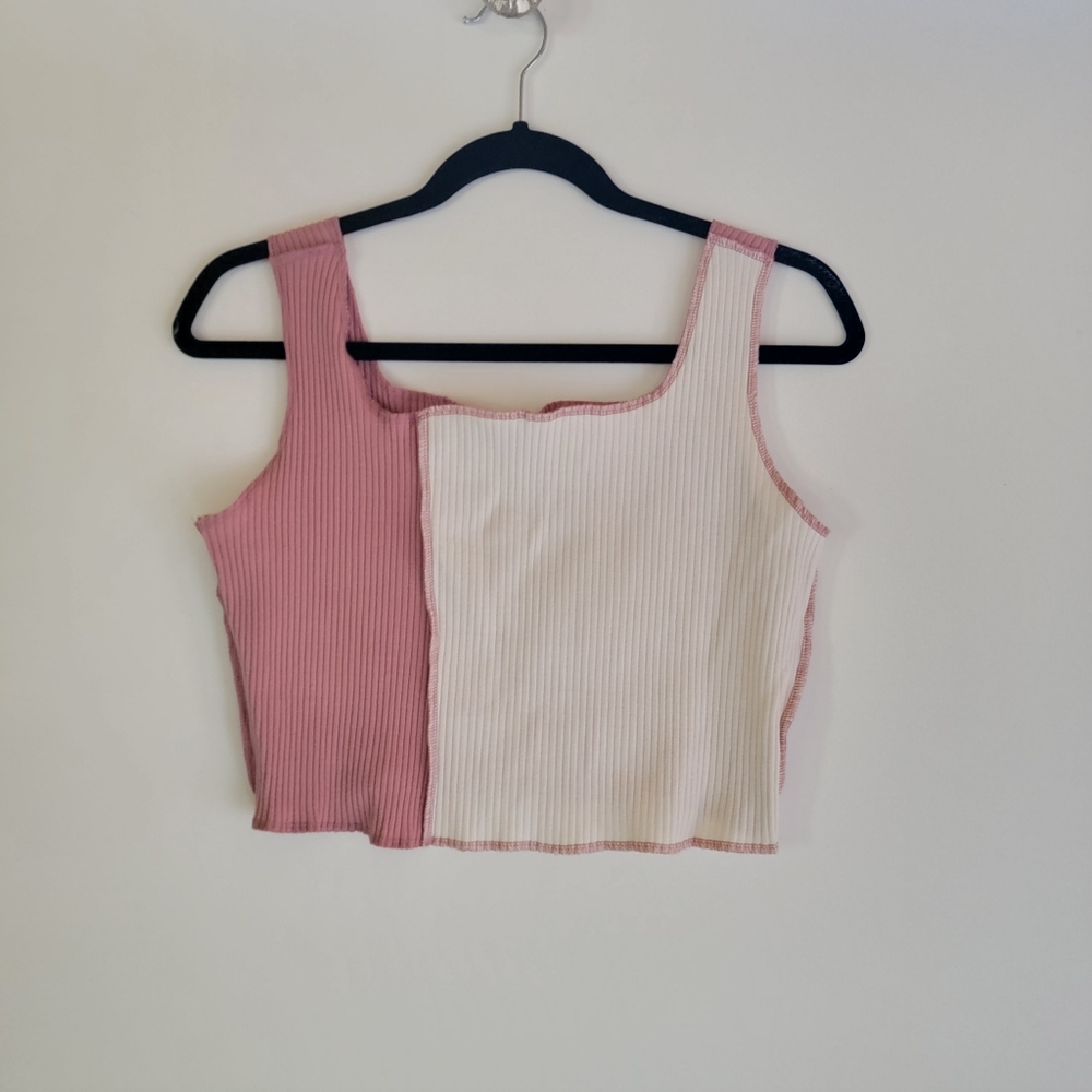 PAPERMOON Sleeveless two-tone crop top Medium